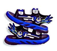 OrJana Sandali Impermeabili per Bambini Unicorno SuperEroi, Chiusura a Strappo, Suola ergonomica Antiscivolo (blue, Sistema Taglie Calzature EU, Bambino Piccolo (2-5 anni), Numero, Media, 26)