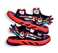 OrJana Sandali Impermeabili per Bambini Unicorno SuperEroi, Chiusura a Strappo, Suola ergonomica Antiscivolo (red, Sistema Taglie Calzature EU, Bimbo (0-5 anni), Numero, Media, 25.5)