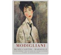 Orjdjz Wxkbl Amedeo Modigliani Stampe Vintage Wall Art Amedeo Modigliani Poster Ritratto di Donna Tela Pittura per Home Picture Decor 40x55cmx1 senza cornice