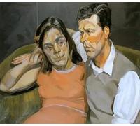 Orjdjz Wxkbl Famoso Lucian Freud Poster《Ritratto》Arte della parete Lucian Freud Stampe Lucian Freud Tela di canapa Pittura Immagine astratta per la decorazione domestica 60x60cmx1 senza cornice