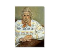 Orjdjz Wxkbl Famoso Lucian Freud Poster《Ritratto》Arte della parete Lucian Freud Stampe Lucian Freud Tela di canapa Pittura Immagine astratta per la decorazione domestica 40x65cmx1 senza cornice