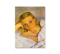 Orjdjz Wxkbl Famoso Lucian Freud Poster《Ritratto》Arte della parete Lucian Freud Stampe Lucian Freud Tela di canapa Pittura Immagine astratta per la decorazione domestica 40x65cmx1 senza cornice