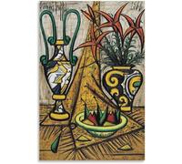 Orjdjz Wxkbl Poster vintage Bernard Buffet《Nature morte》Pittura astratta arte murale Bernard Buffet stampe su tela per la decorazione dell'immagine della parete domestica 40x65cmx1 senza cornice
