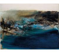 Orjdjz Wxkbl Zao Wou Ki Poster Famoso Zao Wou Ki《Senza titolo》Arte della parete su tela Astratta Zao Wou Ki Stampe e pittura per Home Decor Picture 40x55cmx1 Senza cornice