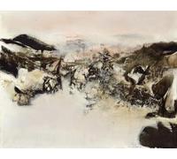 Orjdjz Wxkbl Zao Wou Ki Poster Famoso Zao Wou Ki《Senza titolo》Arte della parete su tela Astratta Zao Wou Ki Stampe e pittura per Home Decor Picture 40x55cmx1 Senza cornice