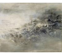 Orjdjz Wxkbl Zao Wou Ki Poster Famoso Zao Wou Ki《Senza titolo》Arte della parete su tela Astratta Zao Wou Ki Stampe e pittura per Home Decor Picture 40x55cmx1 Senza cornice