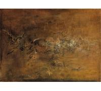 Orjdjz Wxkbl Zao Wou Ki Poster Famoso Zao Wou Ki《Senza titolo》Arte della parete su tela Astratta Zao Wou Ki Stampe e pittura per Home Decor Picture 40x55cmx1 Senza cornice