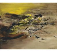 Orjdjz Wxkbl Zao Wou Ki Poster Famoso Zao Wou Ki《Senza titolo》Arte della parete su tela Astratta Zao Wou Ki Stampe e pittura per Home Decor Picture 40x55cmx1 Senza cornice