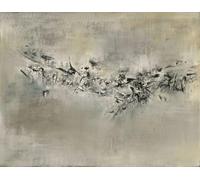 Orjdjz Wxkbl Zao Wou Ki Poster Famoso Zao Wou Ki《Senza titolo》Arte della parete su tela Astratta Zao Wou Ki Stampe e pittura per Home Decor Picture 40x55cmx1 Senza cornice