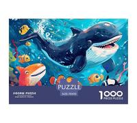Orka Puzzle da 1000 pezzi di animali marini puzzle gioco di sfida giocattolo 100% cartone riciclato per adulti bambini 70 x 50 cm