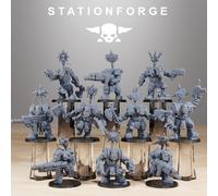 Orkaz SkullKrushers - Orkaz StationForge - 10 Figure Orchi - 28mm Tabletop