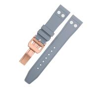 ORKDFJ 20mm 21mm 22mm Natura Fluororubber FKM Gomma Con Rivetto Cinturino Per IWC Big Pilot Mark Portugieser Morbido Wristband, 20MM, Agata