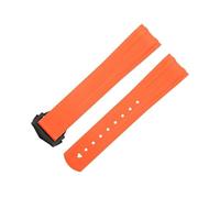 ORKDFJ 20mm Per Omega Cinturino FKM Fluorous Gomma Curva Fine Per Seamaster 300 Immersione Fibbia Pieghevole In Acciaio Cinturino di Ricambio Cinturini, 20MM, Agata