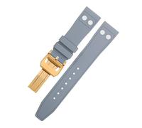 ORKDFJ 21mm Natura Fluororubber FKM Gomma Con Rivetto Cinturino Per IWC Strap Big Pilot Mark Portugieser Morbido Wristband, 21MM, Agata