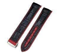 ORKDFJ Cinturino per orologio Omega Seamaster 300 Planet Ocean AT150, 21 mm, 22 mm, estremità curva, in tessuto di nylon ad alta densità e gomma, colore: blu e rosso, 22mm, Agata