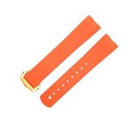 ORKDFJ FKM Fluorous Gomma Curva Fine Per Omega Seamaster 300 Diving Fibbia Pieghevole Cinturino di Ricambio 20mm, 20MM, Agata