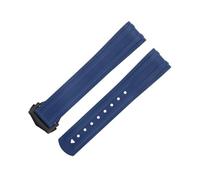 ORKDFJ FKM Fluorous Gomma Curva Fine Per Omega Seamaster 300 Diving Fibbia Pieghevole Cinturino di Ricambio 20mm, 20MM, Agata