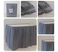 Orkidea Gonna da tavolo con tulle - Made in Italy - Dimensioni: 74 x 420 cm (argento)