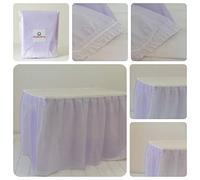 ORKIDEA Gonna da tavolo con tulle - Made in Italy - Dimensioni: 74 x 420 cm (lilla)