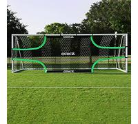 ORKZ Rete da calcio - 7,3 x 2,4 m attrezzatura da allenamento - migliora la pratica dei calci bersagli di tiro, rete portatile con borsa per il trasporto, impugnature e corda elastica inclusi