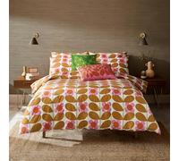 Orla Kiely Bedding - Set copripiumino in 100% cotone con motivo floreale e fiori di zafferano (set copripiumino super king size: 260 cm x 220 cm)