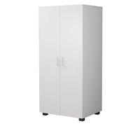 Orlando Armadio in legno a 2 ante per bambini, per camera da letto, barra per appendere i vestiti (bianco)