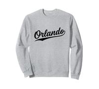 Orlando Florida Cool Retro Script 1970s Bianco Testo Vintage Felpa