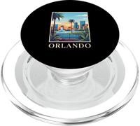 Orlando, Florida, retro, vendemmia, orizzonte, tramonto, paesaggio urbano PopSockets PopGrip per MagSafe