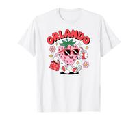 Orlando, Fun Groovy Summer Strawberry con Occhiali da Sole retrò Maglietta