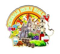 Orlaybar Acireale Sicilia Italia Calamita Decorativa 3D Frigorifero Città Viaggio Souvenir Regali Turistici Fatto a Mano Artigianato Magnete Frigorifero Decorazione Domestica -