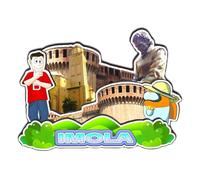 Orlaybar - Calamita decorativa 3D per frigorifero con Imola Emilia-Romagna, souvenir turistico, regalo turistico, fatto a mano, magnete per frigorifero, decorazione per la casa -2508