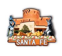 Orlaybar - Calamita decorativa 3D per frigorifero e città, motivo: Santa Fe New Mexico (NM), souvenir turistico, realizzato a mano, per frigorifero, decorazione per la casa, 275