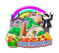 Orlaybar Cremona Italia Calamite Decorative 3D Frigorifero Città Viaggio Souvenir Regalo Turistico Artigianale Fatto a Mano Decorazione Casa -4327