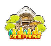 Orlaybar - Magnete decorativo 3D per frigorifero Ascoli Piceno Marche Italia, souvenir da viaggio, regalo turistico, fatto a mano, magnete per frigorifero, decorazione per la casa -2602