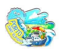 Orlaybar - Magnete decorativo 3D per frigorifero con Porto Sant'Elpidio Marche, Italia, souvenir turistico, regalo turistico, fatto a mano, magnete per frigorifero, decorazione per la casa -2624