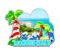 Orlaybar Riccione Provincia di Rimini Italia Calamita Decorativa 3D Frigorifero Città Viaggio Souvenir Regalo Turistico Fatto a Mano Artigianato Magnete Frigorifero Decorazione Casa -4197