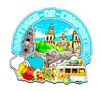 Orlaybar Santiago de Compostela Galizia Spagna magnete decorativo 3D frigorifero città viaggio souvenir regalo turistico artigianale fatto a mano magnete frigorifero decorazione casa -4082