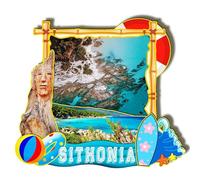 Orlaybar Sithonia Grecia magnete decorativo 3D frigorifero città viaggio souvenir regalo turistico artigianale fatto a mano magnete frigorifero decorazione casa -877