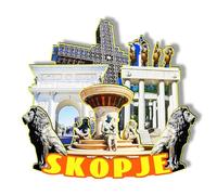 Orlaybar Skopje Macedonia del Nord magnete decorativo 3D frigorifero città viaggio souvenir regalo turistico artigianale fatto a mano magnete frigorifero decorazione casa -992