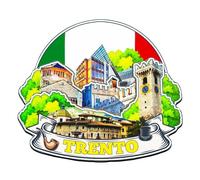 Orlaybar Trento Italy magnete decorativo 3D frigorifero città viaggio souvenir regali turistici fatto a mano magnete frigorifero decorazione casa -4282