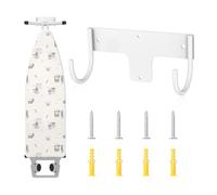 ORLESS Supporto per asse da stiro da parete, gancio per asse da stiro, supporto per asse da stiro, piccola gamba a Y o T, gancio da parete per lavanderia, 15,2 cm (bianco)