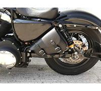 ORLETANOS - Borsa laterale Medusa Black per moto, colore: nero, compatibile con Harley Davidson Sportster Forty Eight