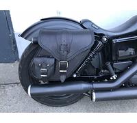 ORLETANOS Borsa oscillante Dynamite nera destra compatibile con Harley Davidson Dyna Super Glide Fat Bob Street Bob Low Rider Sportster Borsa posteriore custodia in pelle