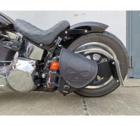 ORLETANOS Diablo Skull compatibile con valigia moto tasca laterale Harley Davidson Softail Heritage telaio stella 2018 borsa moto