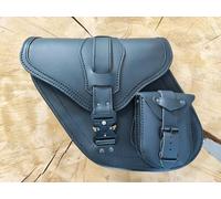 ORLETANOS Tasca laterale Dynamite Blackline sinistra compatibile con Harley Davidson Dyna Super Glide Fat Bob Street Bob Low Rider Sportster Borsa Moto Valigia in pelle