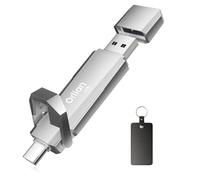 Orlian Unità SSD esterna portatile USB a stato solido da 1 TB, fino a 1000 MB/s, USB 3.2 Gen 2, Dual Drive Type C + USB A, unità a stato solido per telefono/laptop Android/Windows/Mac, argento