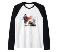Orlo della Sua Veste Matteo 9 20 Maglia con Maniche Raglan