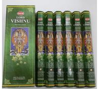 Orlo Lord Vishnu hexa bastoncini di incenso, 6 confezioni x 20 bastoncini = 120 bastoncini