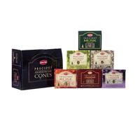 Orlo Prezioso 6 Varianti Assortito Incenso Dhoop Cono Set Fragranze per Tutte...