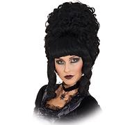Orlob Parrucca Dama Lady Pompadur Nera con Frangia